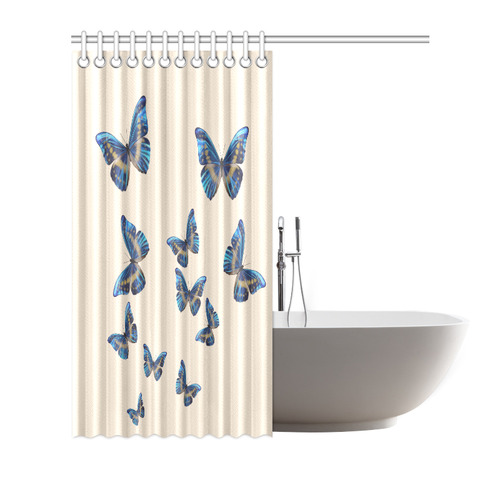 Morpho cypris butterflies painting Shower Curtain 72"x72"
