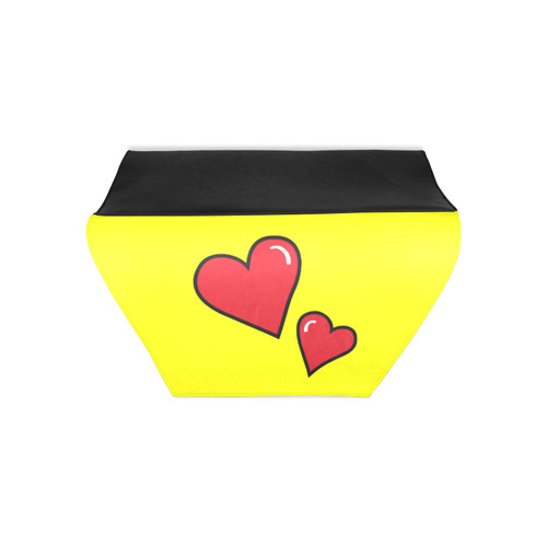 POP ART Style Two Hearts with Yellow Background Clutch Bag (Model 1630)