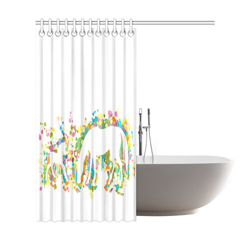 Lovely Foal with Mom Splash Shower Curtain 69"x72"