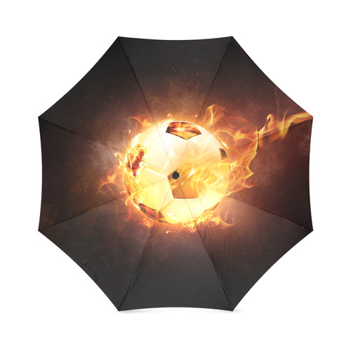 SPORT Football Soccer, Ball under Fire Foldable Umbrella (Model U01)