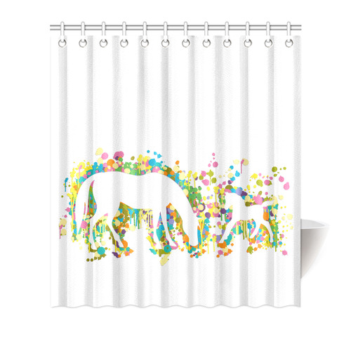 Lovely Foal with Mom Splash Shower Curtain 66"x72"