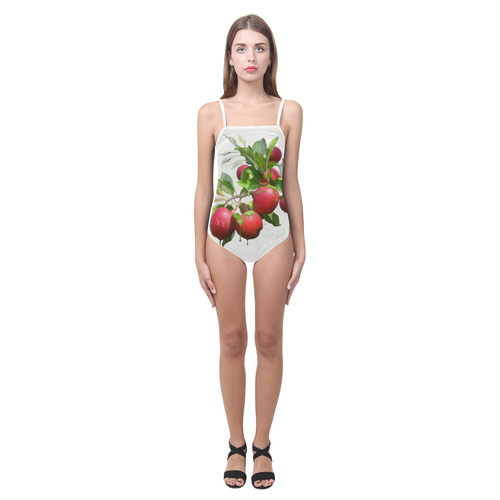 Melting Apples, watercolors Strap Swimsuit ( Model S05)