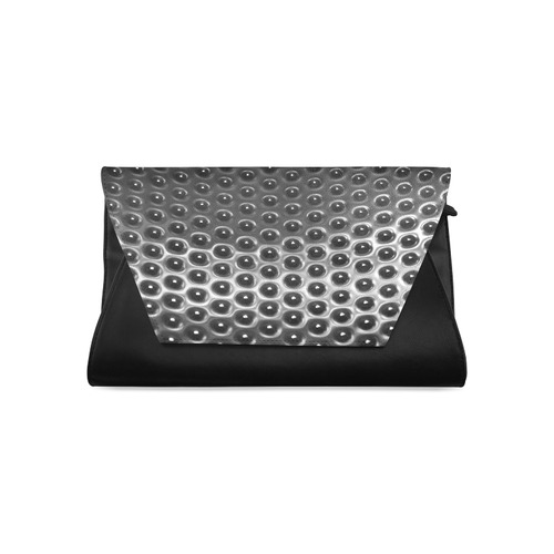 Abstract Black White Dots Pattern Clutch Bag (Model 1630)