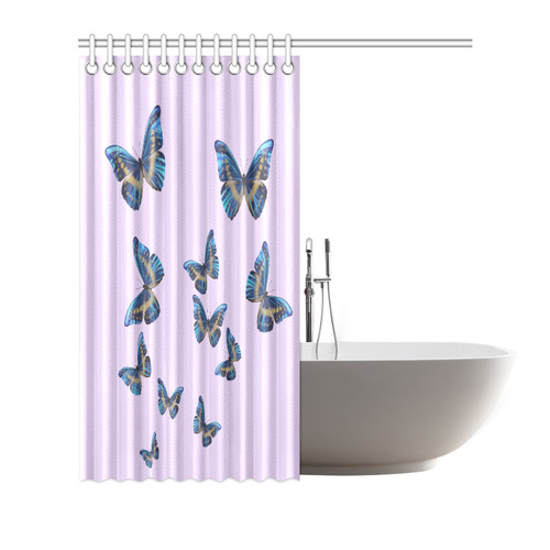 Morpho cypris butterflies painting Shower Curtain 72"x72"