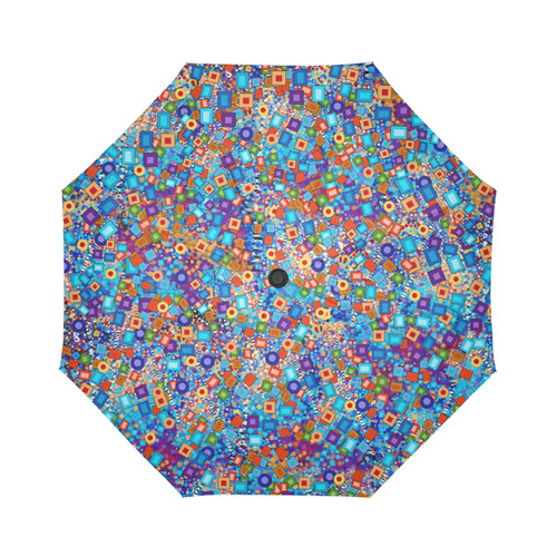 Colorful Shapes Art Print Carnival Auto-Foldable Umbrella (Model U04)