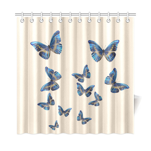 Morpho cypris butterflies painting Shower Curtain 72"x72"