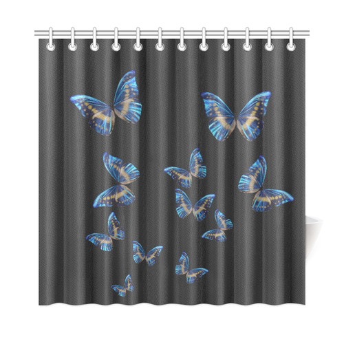 Morpho cypris butterflies painting Shower Curtain 72"x72"