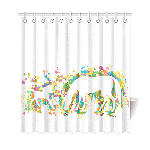 Lovely Foal with Mom Splash Shower Curtain 69"x72"