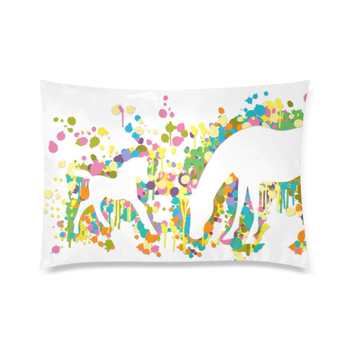 Lovely Foal with Mom Splash Custom Zippered Pillow Case 20"x30"(Twin Sides)