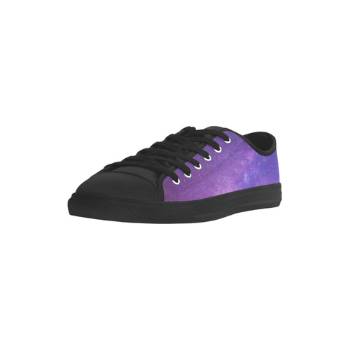 Purple Blue Starry Night Sky Aquila Microfiber Leather Men's Shoes (Model 031)