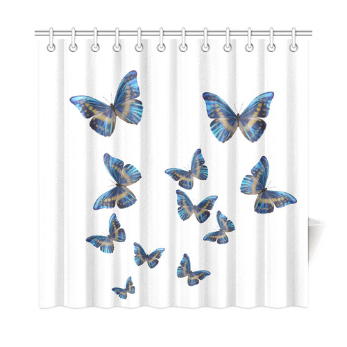 Morpho cypris butterflies painting Shower Curtain 72"x72"