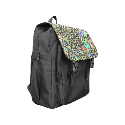 Wacky Retro Swirl Abrstact Casual Shoulders Backpack (Model 1623)