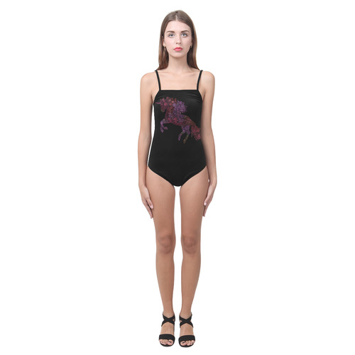 3d Floral Psychedelic Unicorn Strap Swimsuit ( Model S05)