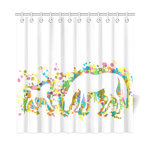 Lovely Foal with Mom Splash Shower Curtain 72"x72"