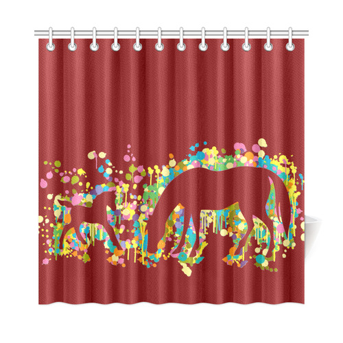 Lovely Foal with Mom Splash Shower Curtain 72"x72"