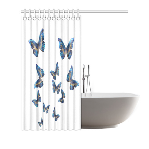 Morpho cypris butterflies painting Shower Curtain 72"x72"