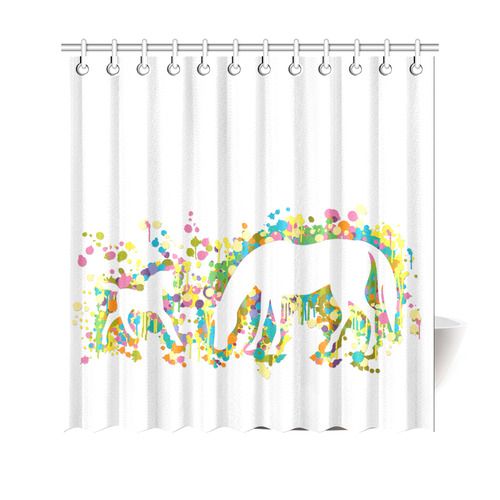 Lovely Foal with Mom Splash Shower Curtain 69"x70"