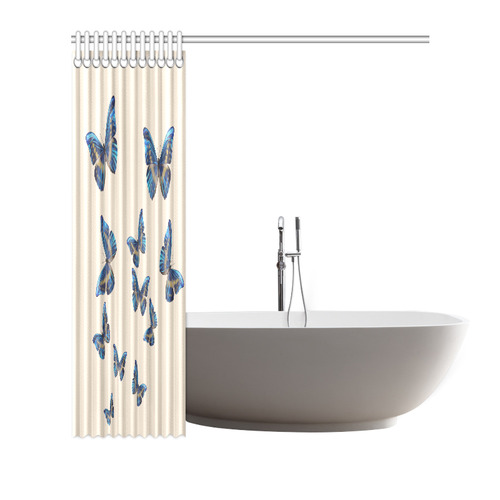 Morpho cypris butterflies painting Shower Curtain 72"x72"