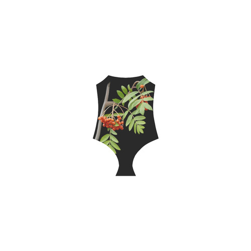 Rowan tree watercolor Strap Swimsuit ( Model S05)