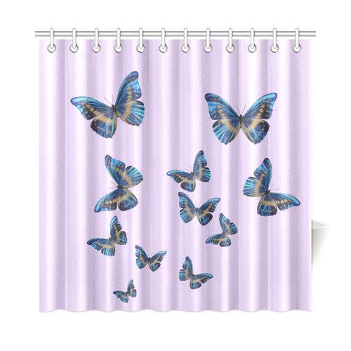 Morpho cypris butterflies painting Shower Curtain 72"x72"