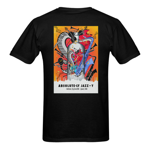 Absolut Jazz Art Shirt Music Theme Art Print Men's T-Shirt in USA Size (Two Sides Printing)