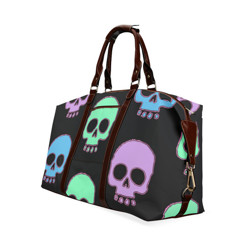 Pastel Skulls Classic Travel Bag (Model 1643) Remake