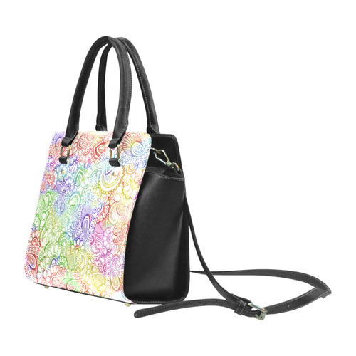 India Paisley Pattern - light watercolor grunge Classic Shoulder Handbag (Model 1653)