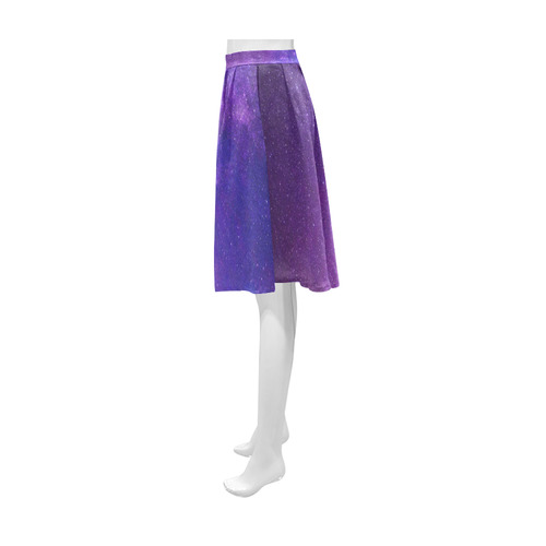 Purple Blue Starry Night Sky Athena Women's Short Skirt (Model D15)