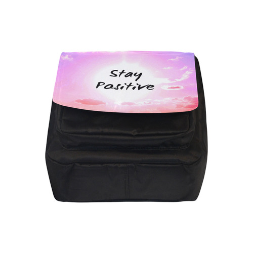 "Stay Positiv" Quote Pink Sky Colourful Crossbody Nylon Bags (Model 1633)