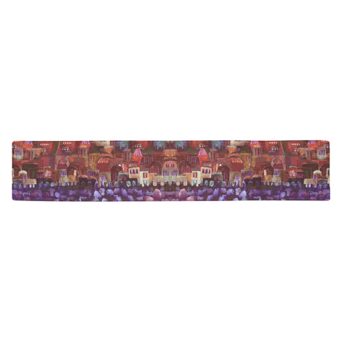 jerusalem  rose Table Runner 14x72 inch