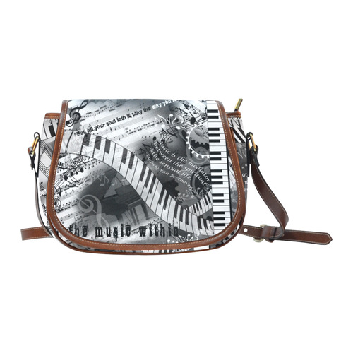 Piano Art Design Mozart Classical Music Art Print Saddle Bag/Small (Model 1649) Full Customization