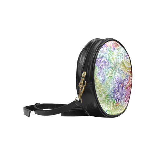 India Paisley Pattern - light watercolor grunge Round Sling Bag (Model 1647)