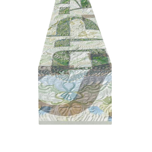 -20X30-   שלום בעברית ובאנגלית-5 Table Runner 14x72 inch