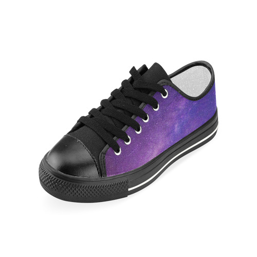 Purple Blue Starry Night Sky Women's Classic Canvas Shoes (Model 018)