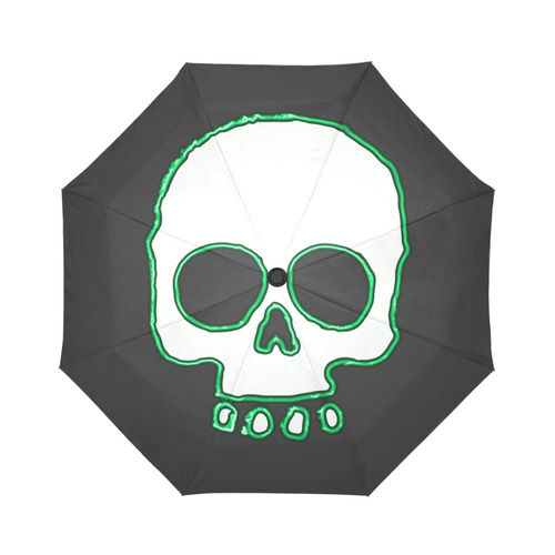 Green Neon Skull Auto-Foldable Umbrella (Model U04)