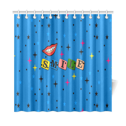 Smile Popart by Popart Lover Shower Curtain 72"x72"