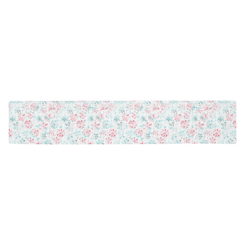 watercolor snowflakes, christmas pattern Table Runner 14x72 inch