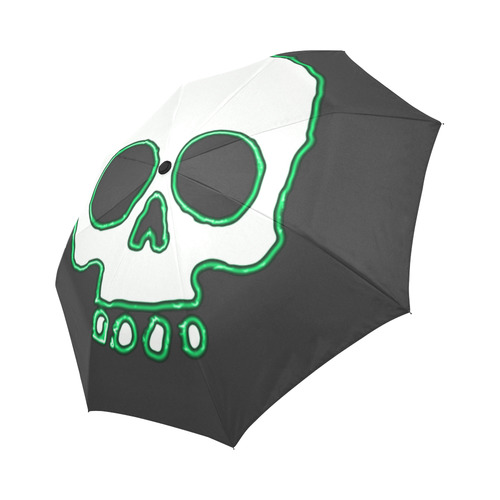 Green Neon Skull Auto-Foldable Umbrella (Model U04)