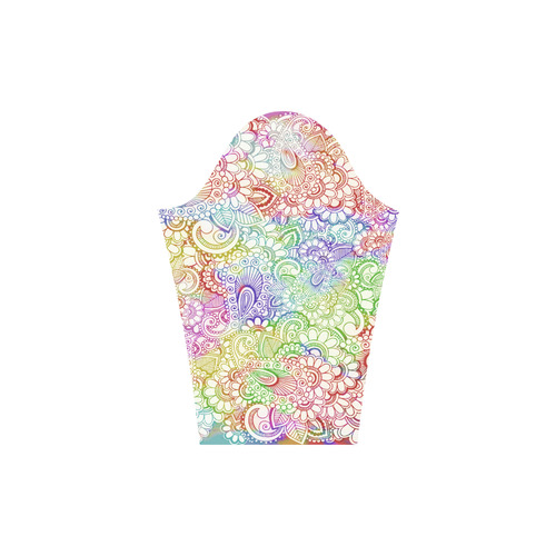 India Paisley Pattern - light watercolor grunge Round Collar Dress (D22)