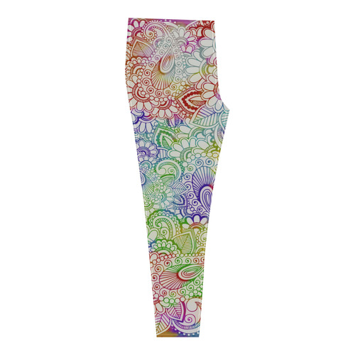 India Paisley Pattern - light watercolor grunge Cassandra Women's Leggings (Model L01)