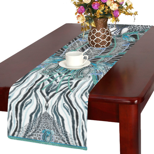 crazy jugle7 artsd Table Runner 14x72 inch