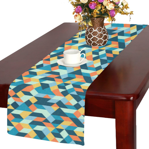 cubes Table Runner 14x72 inch