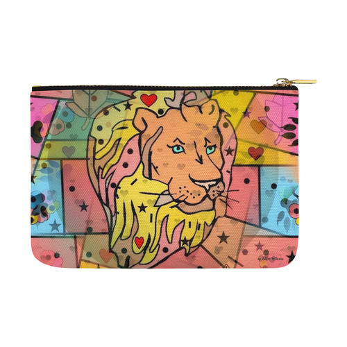 Leo / Löwe Popart by Nico Bieow Carry-All Pouch 12.5''x8.5''