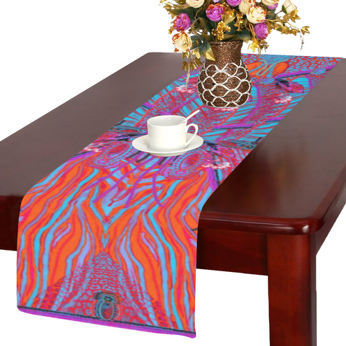 crazy jungle artsadd Table Runner 14x72 inch