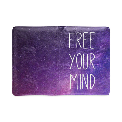 "Free Your Mind" Quote Purple Blue Night Sky Custom NoteBook A5