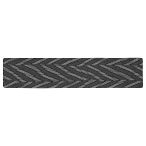 black and gray twisted Fiber Table Runner 16x72 inch