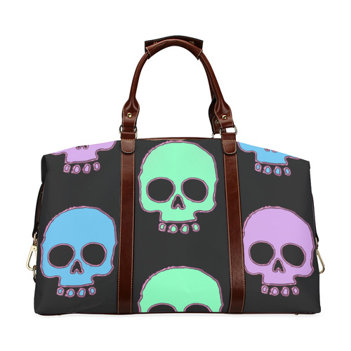 Pastel Skulls Classic Travel Bag (Model 1643) Remake