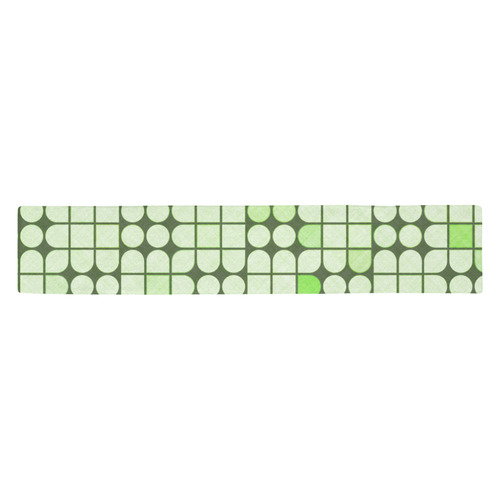 green geoemtric pattern Table Runner 14x72 inch