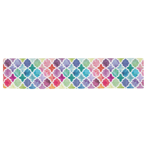 watercolor pattern Table Runner 16x72 inch