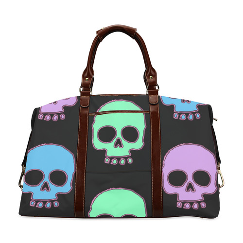 Pastel Skulls Classic Travel Bag (Model 1643) Remake